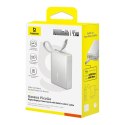 Powerbank 10000mAh 45W z wyświetlaczem i wbudowanym kablem USB-C - tytanowy