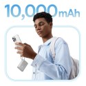 Powerbank 10000mAh 45W z wyświetlaczem i wbudowanym kablem USB-C - tytanowy