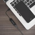Zewnętrzna karta sieciowa USB-A - RJ45 10/100/1000 Mbps - czarna