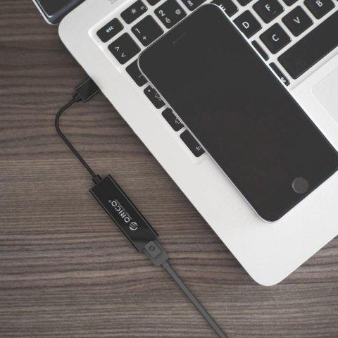 Zewnętrzna karta sieciowa USB-A - RJ45 10/100/1000 Mbps - czarna