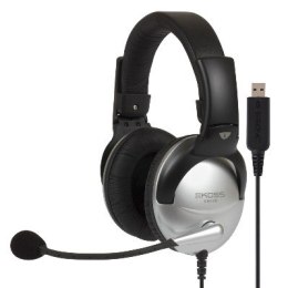 Koss SB45 USB Zestaw słuchawkowy Przewodowa Opaska na głowę Biuro/centrum telefoniczne Czarny, Srebrny