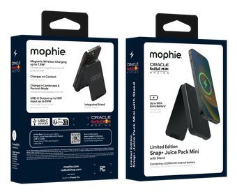 Mophie Snap+ Powerstation Mini Stand Red Bull Racing - magnetyczny powerbank 5000mAh z podstawką kompatybilny z MagSafe (1x port