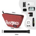 Torba rowerowa na kierownicę trapezoidalna 0.7 l - czerwona