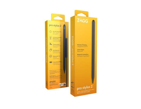 Rysik ZAGG Pro Stylus 2, tablet, Apple, szary, iPad Pro 11 i iPad Pro 12.9, pojemnościowy, wbudowany
