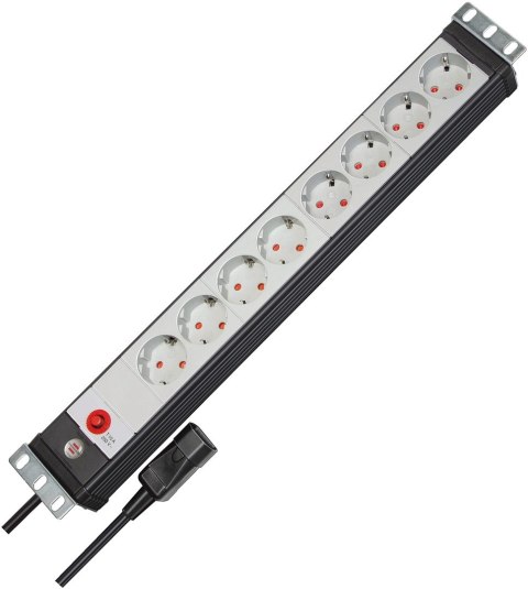 Listwa zasilająca Brennenstuhl Premium-Line 19 cali Steckdosenleiste 8-fach, Juodas/Lichtgrau, 3m