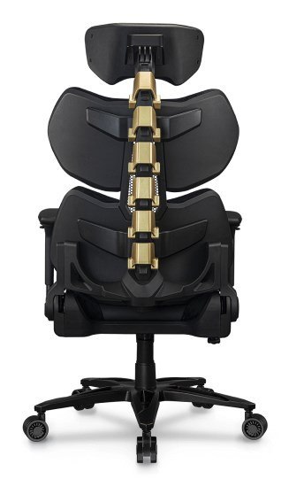 COUGAR Terminator Elite Gold Fotel dla gracza Obite siedzisko Czarny, Złoto