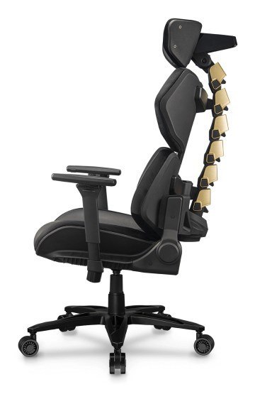 COUGAR Terminator Elite Gold Fotel dla gracza Obite siedzisko Czarny, Złoto
