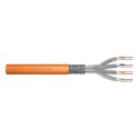Digitus Kabel instalacyjny kat.7, S/FTP, Dca-s1a d1 a1, AWG 23/1, LSOH, 1000m, pomarańczowy, szpula