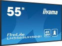 Iiyama LH5565UHSB-B1 signage display Kiosk 138,7 cm (54.6") LED Wi-Fi 800 cd/m2 4K Ultra HD Czarny Procesor wbudowany Android 11