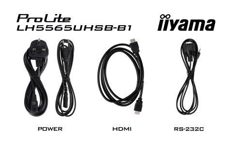 Iiyama LH5565UHSB-B1 signage display Kiosk 138,7 cm (54.6") LED Wi-Fi 800 cd/m2 4K Ultra HD Czarny Procesor wbudowany Android 11