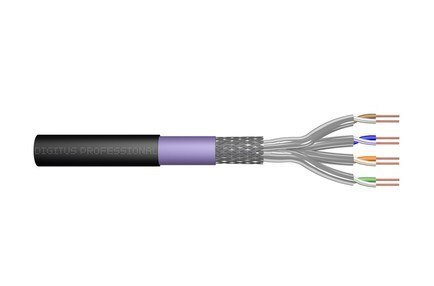 Kabel instalacyjny DIGITUS CAT 7 S-FTP PiMF, 500m, drum, AWG 23/1, 1200 MHz, PE, sx, bl