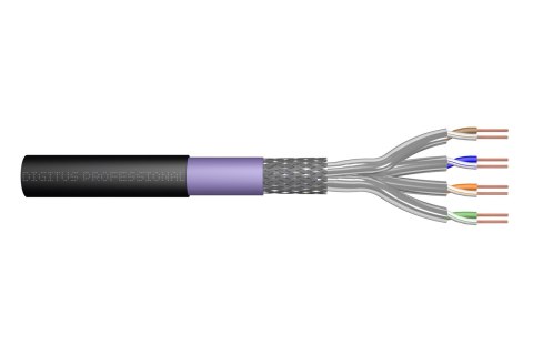 Kabel instalacyjny DIGITUS CAT 7 S-FTP PiMF, 500m, drum, AWG 23/1, 1200 MHz, PE, sx, bl