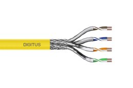 Kabel instalacyjny DIGITUS kat.7A, S/FTP, Dca, AWG22/1, LSOH, 500m, żółty, szpula