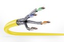 Kabel instalacyjny DIGITUS kat.7A, S/FTP, Dca, AWG22/1, LSOH, 500m, żółty, szpula