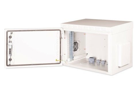 Digitus Szafa sieciowa wisząca 19" 7U rack 600x450, drzwi pełne, szary, niedzielona, złożona, IP55, 100kg