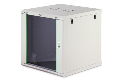 Digitus Szafa sieciowa wisząca DYNAmic 19" 12U rack 600x600, drzwi szyba, szary, niedzielona, złożona, 60kg