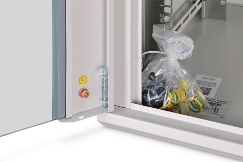Digitus Szafa sieciowa wisząca DYNAmic 19" 12U rack 600x600, drzwi szyba, szary, niedzielona, złożona, 60kg