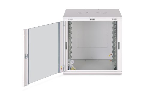 Digitus Szafa sieciowa wisząca DYNAmic 19" 12U rack 600x600, drzwi szyba, szary, niedzielona, złożona, 60kg