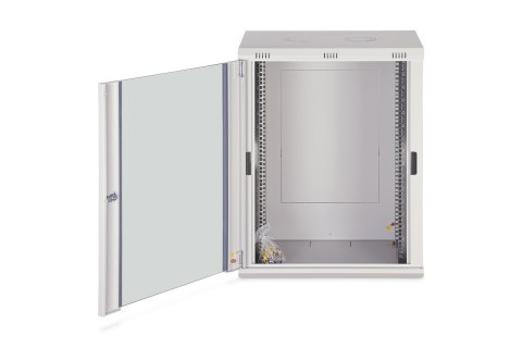 Digitus Szafa sieciowa wisząca DYNAmic 19" 16U rack 600x450, drzwi szyba, szary, niedzielona, złożona, 60kg