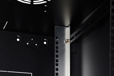 Szafa sieciowa wisząca DYNAmic 19" 16U rack 600x600, drzwi szyba, czarny, niedzielona, złożona, 60kg