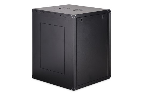 Szafa sieciowa wisząca DYNAmic 19" 16U rack 600x600, drzwi szyba, czarny, niedzielona, złożona, 60kg