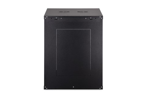 Szafa sieciowa wisząca DYNAmic 19" 16U rack 600x600, drzwi szyba, czarny, niedzielona, złożona, 60kg