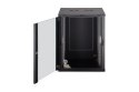 Szafa sieciowa wisząca DYNAmic 19" 16U rack 600x600, drzwi szyba, czarny, niedzielona, złożona, 60kg