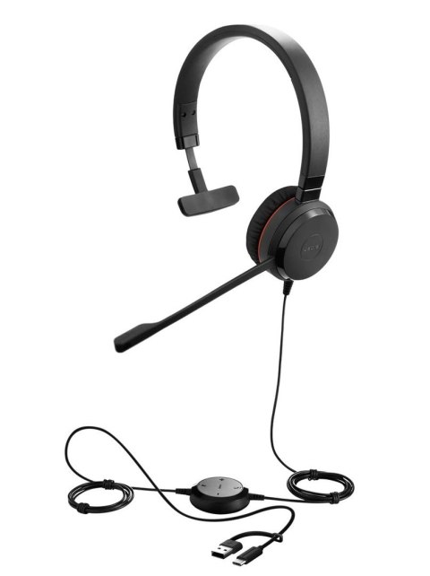 Zestaw słuchawkowy Jabra Evolve 30 II MS Mono USB C/A i gniazdo 3,5 mm