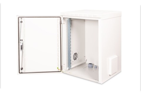 Digitus Szafa sieciowa wisząca 19" 16U rack 600x600, drzwi pełne, szary, niedzielona, złożona, IP55, 100kg