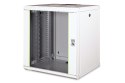 Digitus Szafa sieciowa wisząca Unique 19" 12U rack 600x450, drzwi szyba, szary, niedzielona, złożona, 100kg