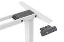 Stelaż pod biurko z elektryczną regulacją wysokości do blatów max. 200cm, kształt litery L, biały