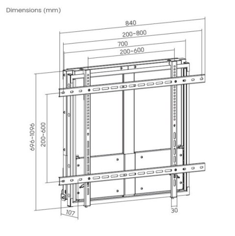 Uchwyt ścienny do telewizora 60"-100"/1TFT góra-dół 1Przegubowy 90 kg sw sprzedaży detalicznej