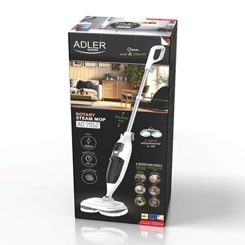 Adler AD 7052 Mop obrotowy parowy Biały