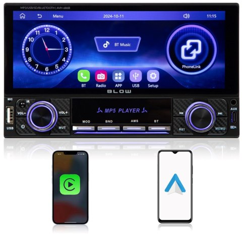 Radio BLOW AVH-686B RDS MP3/USB/micro SD/BLUETOOTH