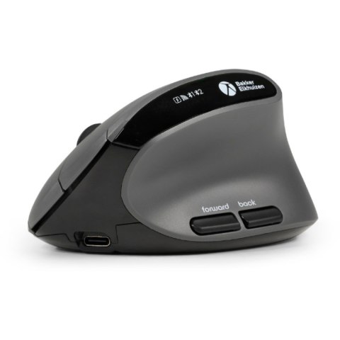 BakkerElkhuizen MidWay myszka Biuro Po prawej stronie RF Wireless + Bluetooth + USB Type-C Optyczny 2400 DPI