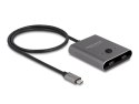 DeLOCK Przełącznik USB 10 Gbps USB Type-C 2 do 1 dwukierunkowego 8K