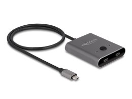 DeLOCK Przełącznik USB 10 Gbps USB Type-C 2 do 1 dwukierunkowego 8K