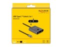DeLOCK Przełącznik USB 10 Gbps USB Type-C 2 do 1 dwukierunkowego 8K