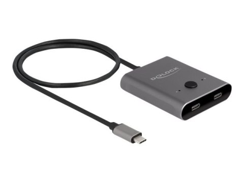 DeLOCK Przełącznik USB 10 Gbps USB Type-C 2 do 1 dwukierunkowego 8K