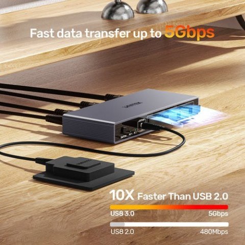 Unitek Przełącznik KVM 8K@60Hz USB 3.0 5Gbps DP
