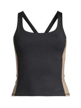 Koszulka damska CASALL Shaped Block Built in Bra Tank kolor czarny - L