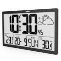 GREENBLUE ZEGAR ŚCIENNY LCD BARDZO DUŻY, TEMPERATURA, DATA GB218