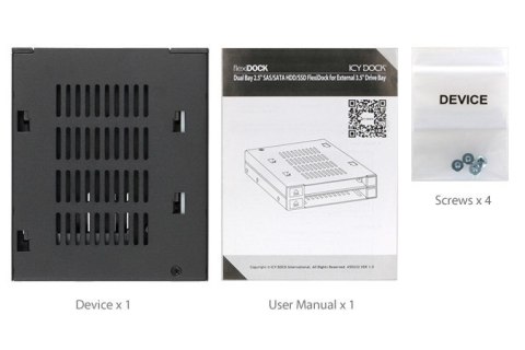 Płyta montażowa IcyDock 2x6,3cm SATAI-III/SSD/SAS MB522SP-B