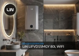 Bojler elektryczny LIN LIFVD1SMGY 80L SMART szary WiFi