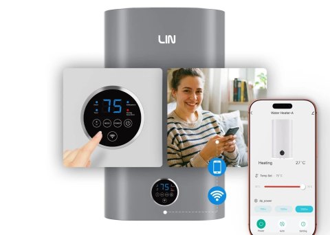 Bojler elektryczny LIN LIFVD1SMGY 80L UNIVERSAL szary WiFi