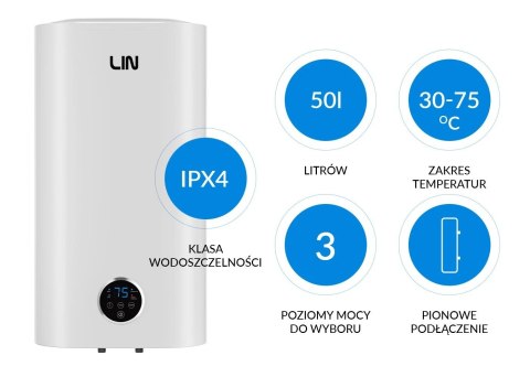 Bojler elektryczny LIN LIFVD1SMWH 50L SMART biały