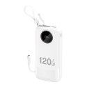 Powerbank 20000 mAh K13Pro USB-A USB-C z kablami USB-C iPhone lightning - biały