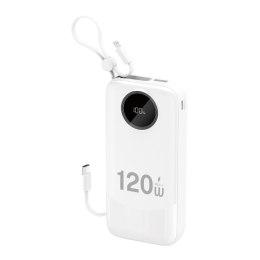 Powerbank 20000 mAh K13Pro USB-A USB-C z kablami USB-C iPhone lightning - biały