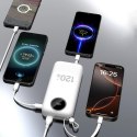 Powerbank 20000 mAh K13Pro USB-A USB-C z kablami USB-C iPhone lightning - biały