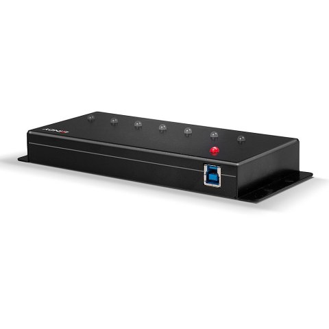 Lindy 7-portowy przemysłowy hub USB3.0 - Hub - 7 x SuperSpeed USB3.0 - Biurko